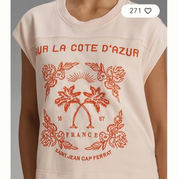Anthropologie Embroidered Cote D'Azur Top - Picture 2 of 8